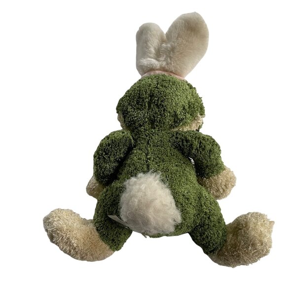 Animal Adventure Green & White Terrycloth Plush Frog Bunny Toy 12 Inches Easter - Picture 3 of 8